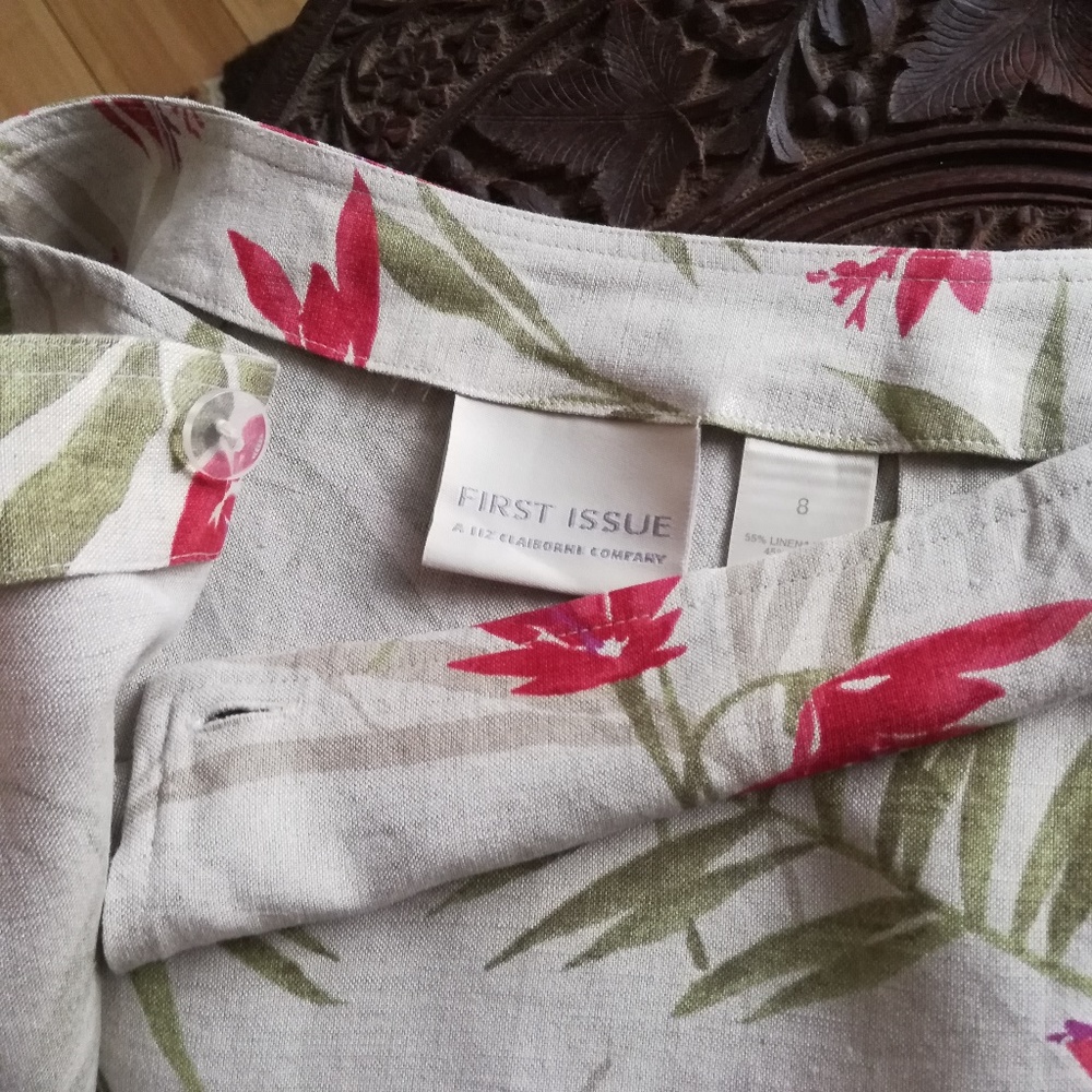 Liz Claiborne Linen Midi Skirt - Picture 5 of 8